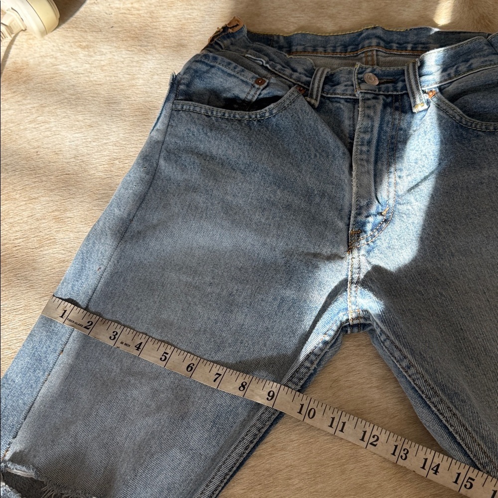 Customized pair of Levi’s 505 jeans into
About a size 26 vintage denim - Picture 10 of 16